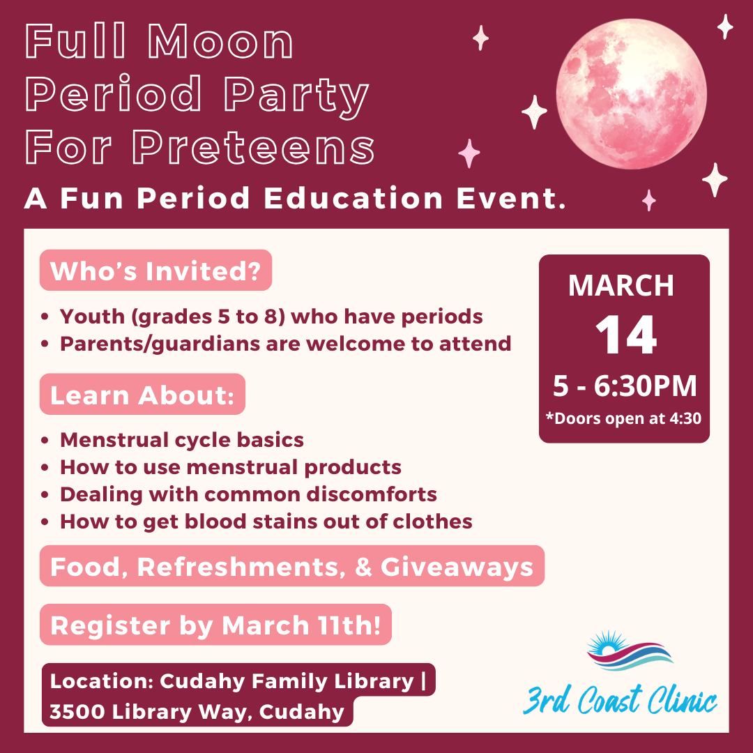 Full Moon Period Party for Preteens