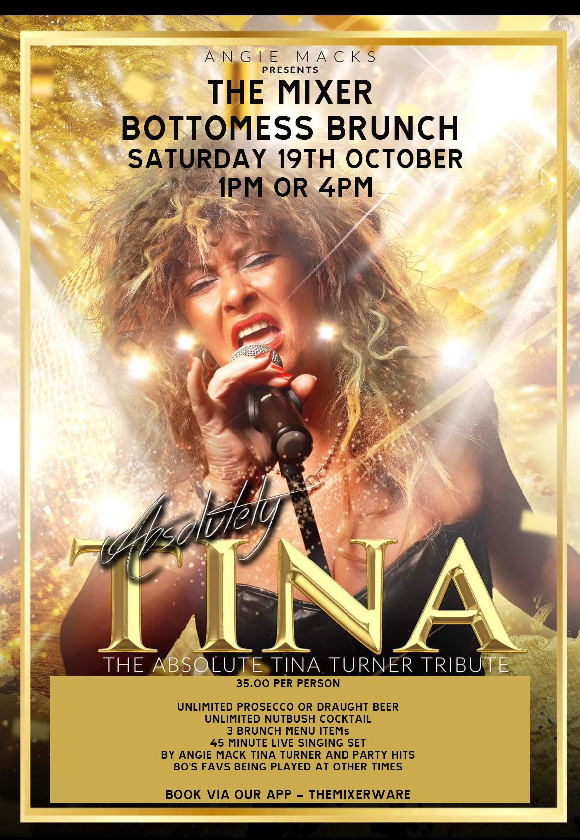 Tina Turner Bottomless Brunch