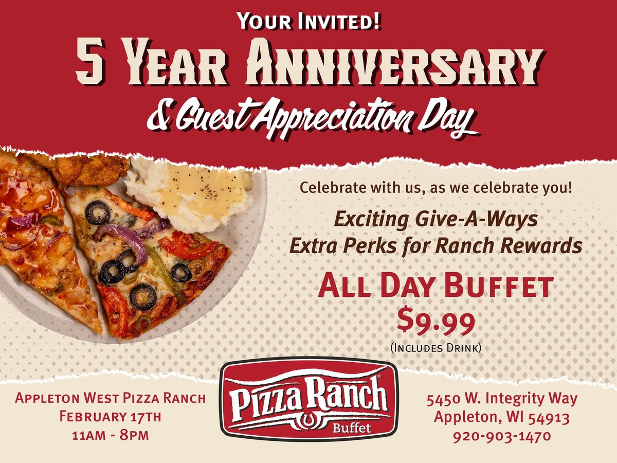 5 Year Anniversary & Guest Appreciation Day