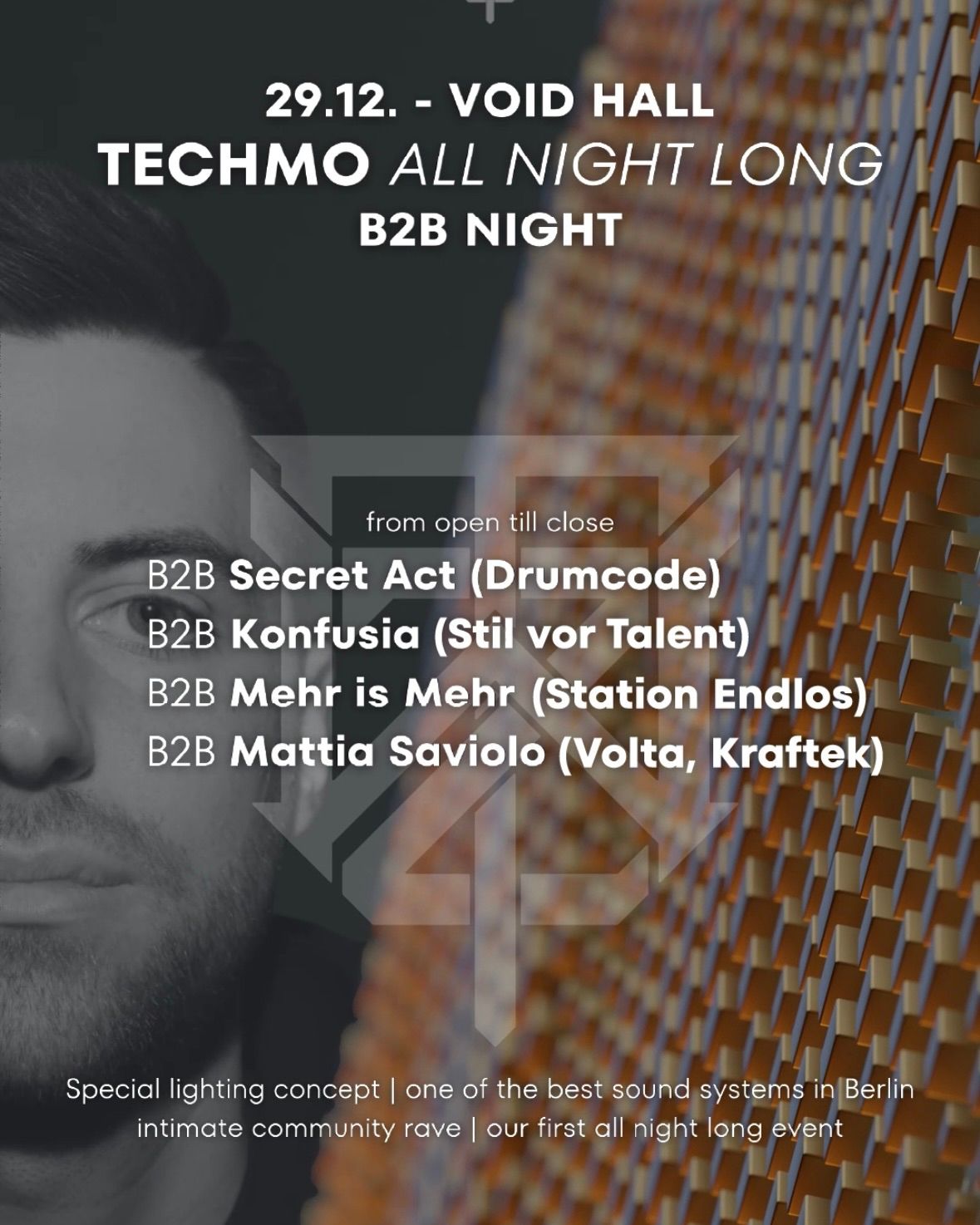 WohnzimmerTechno presents Techmo All Night Long B2B Secret Act (DRUMCODE)