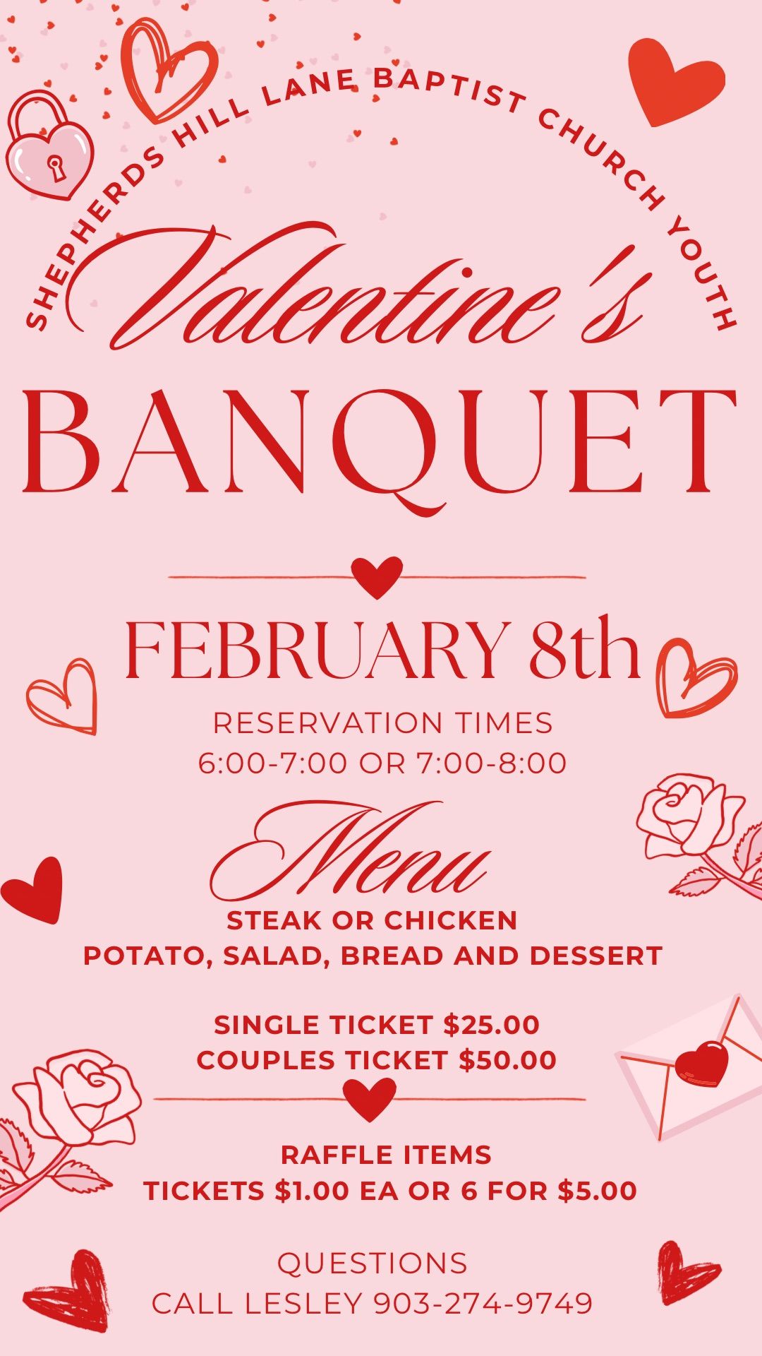 Valentines Banquet Youth Fundraiser 