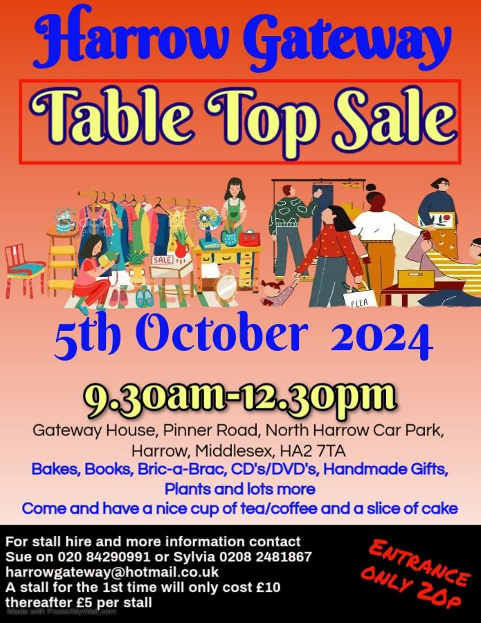 Harrow Gateway - Table Top Sale