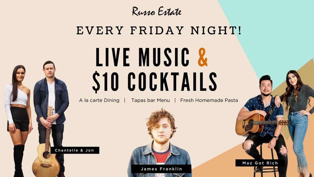 $10 Cocktails & Live Music At Russo Estate