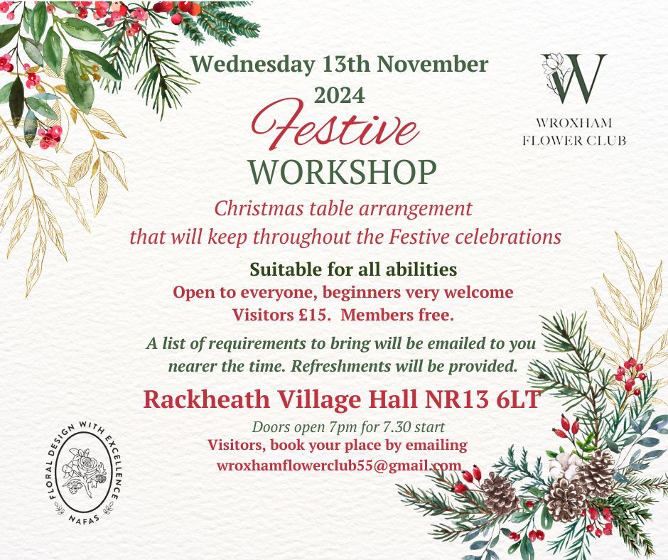 Wroxham Flower Club Festive Workshop