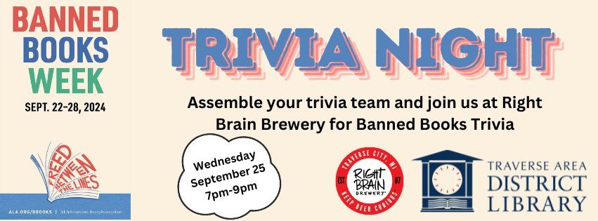 Banned Books Week Trivia @Right Brain Brewery