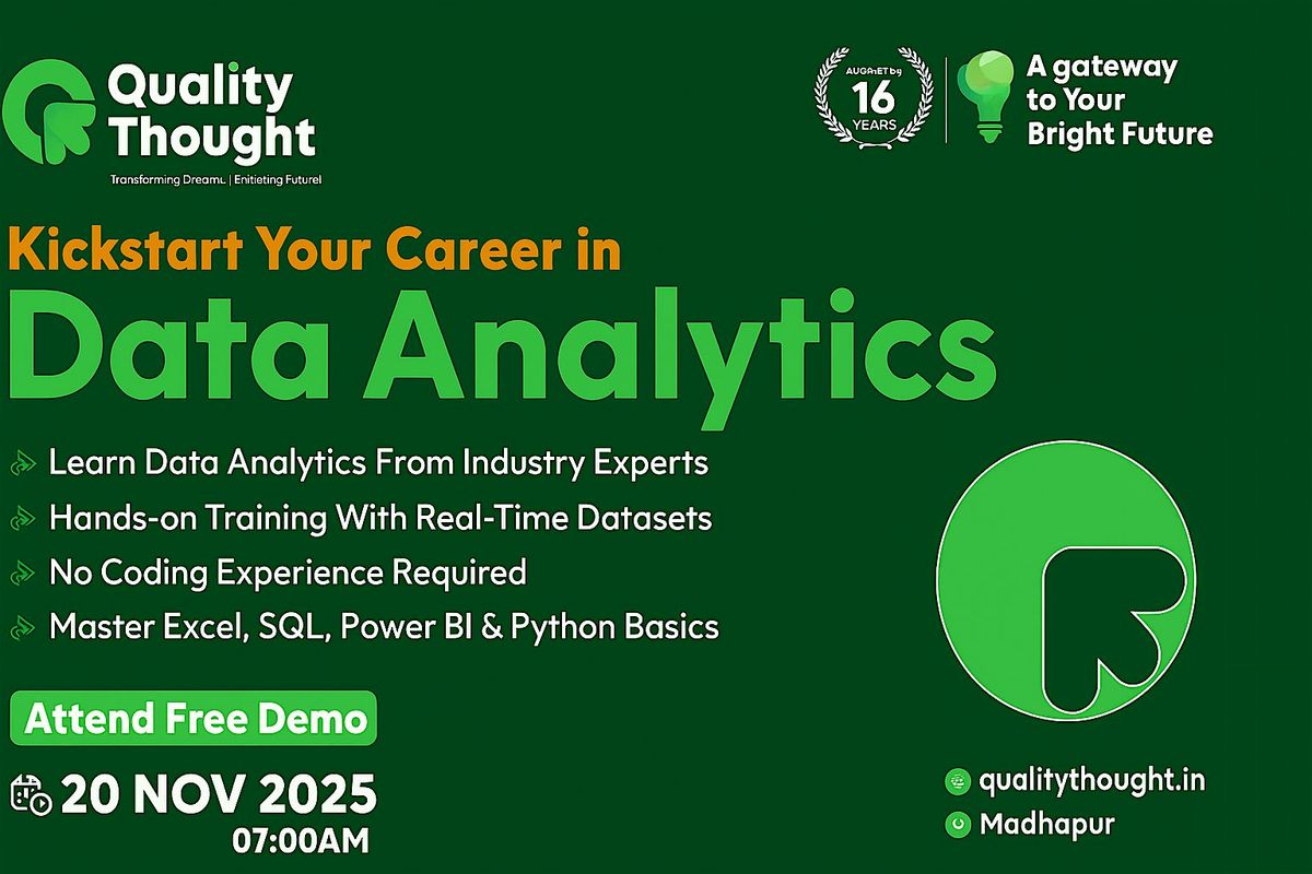Data Analytics Course Free DEMO On 20 NOV 2025