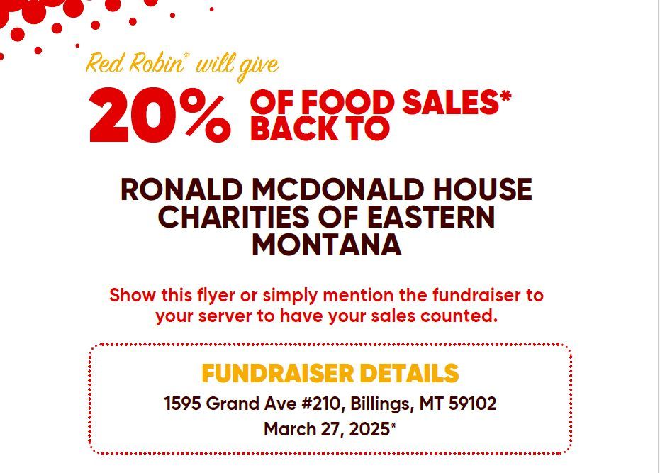 Ronald McDonald House Charities of Eastern Montana at Red Robin