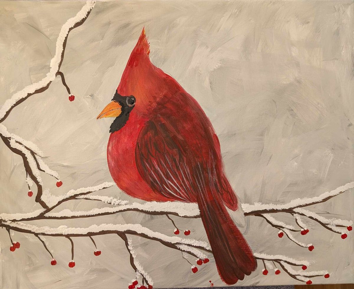 Cardinal Acrylic Painting Class