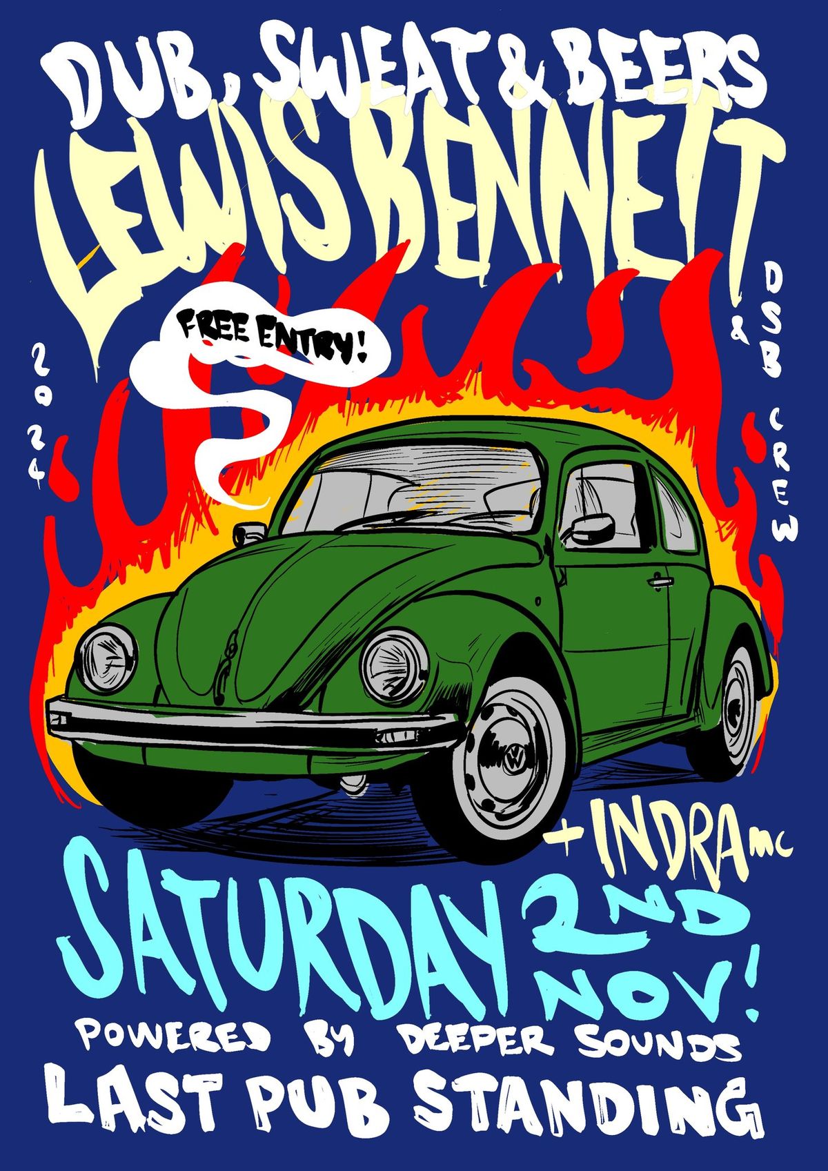 Dub, Sweat & Beers Presents: Lewis Bennett + Indra MC