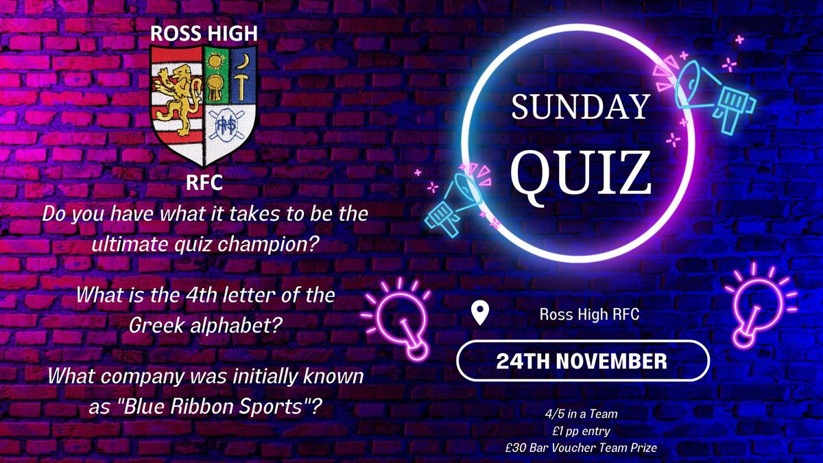 Sunday Quiz