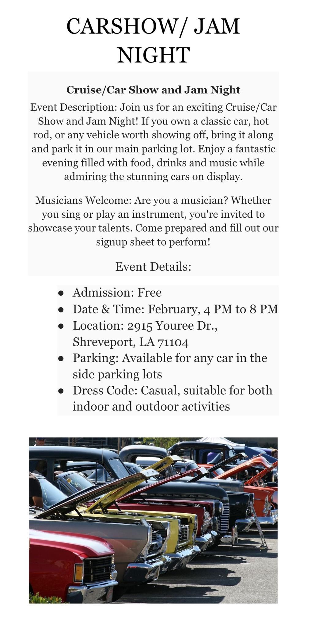 Car Show\/Jam Night