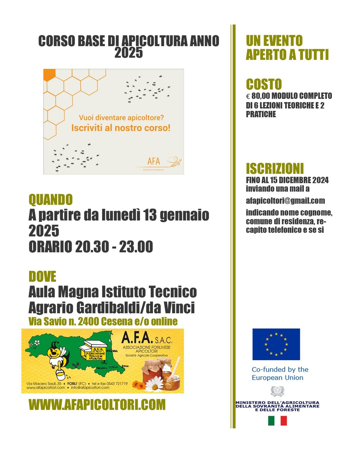 CORSO BASE DI APICOLTURA 2025