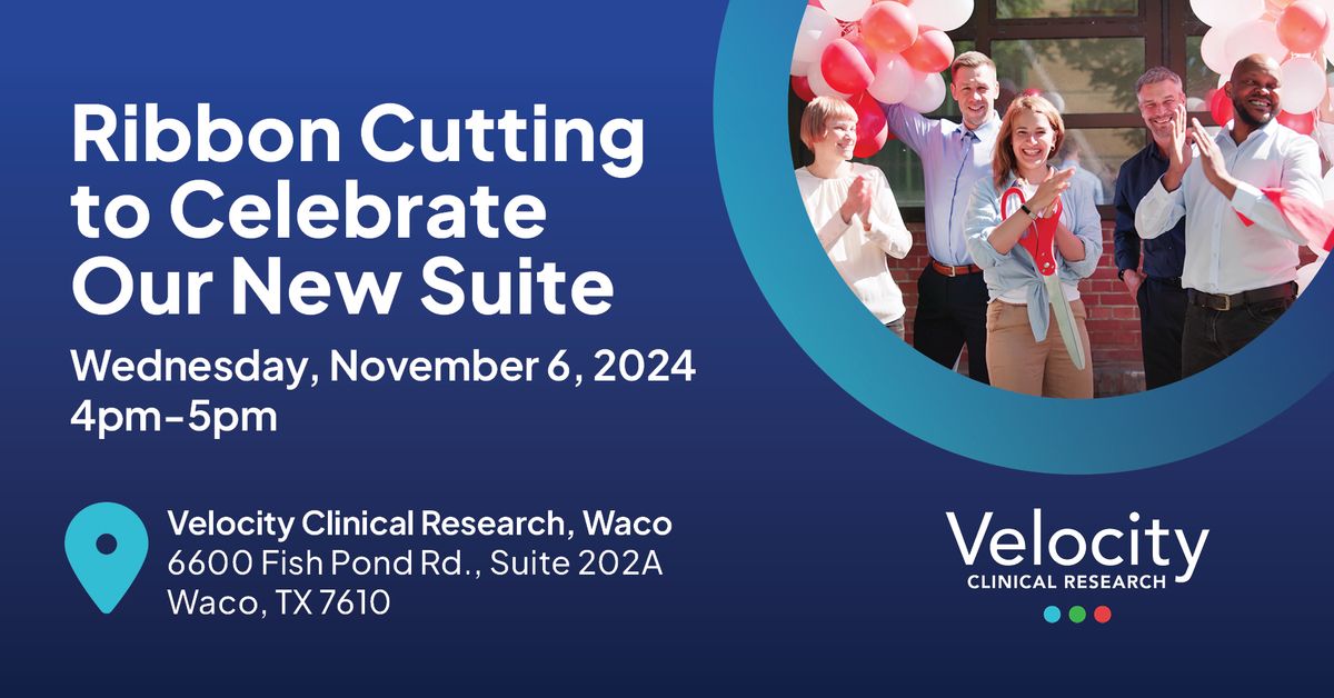 Ribbon Cutting Ceremony \u2022 Velocity Clinical Research, Waco, TX 