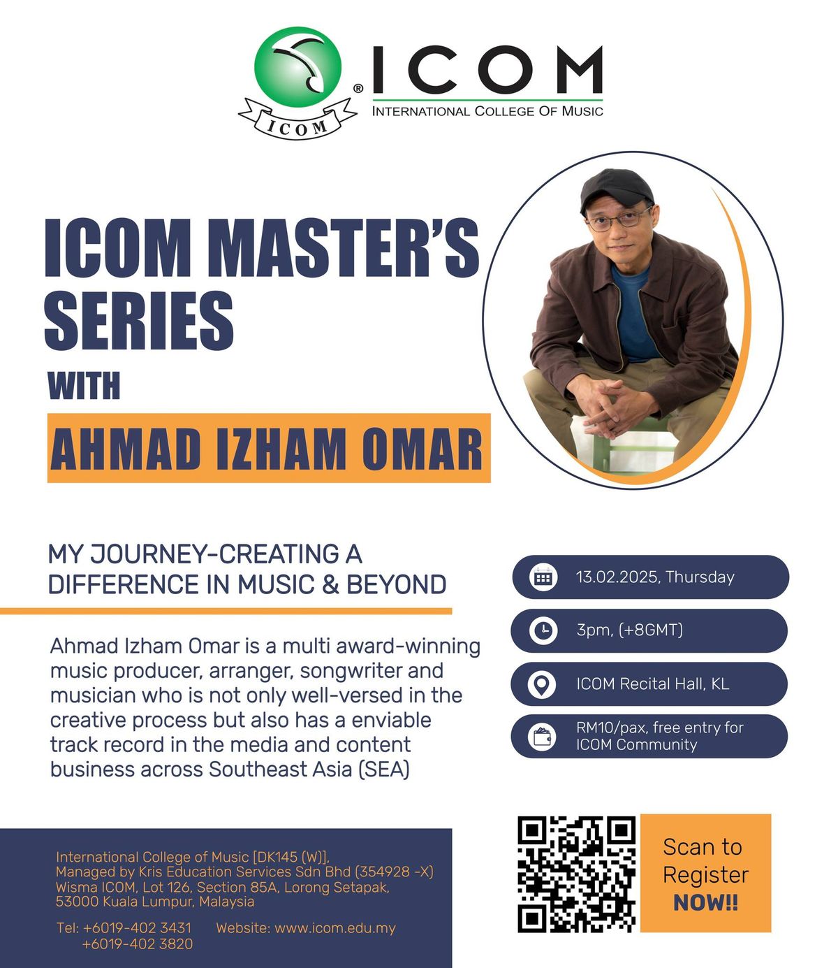 My Journey - Creating a Difference in Music & Beyond - Ahmad Izham Omar