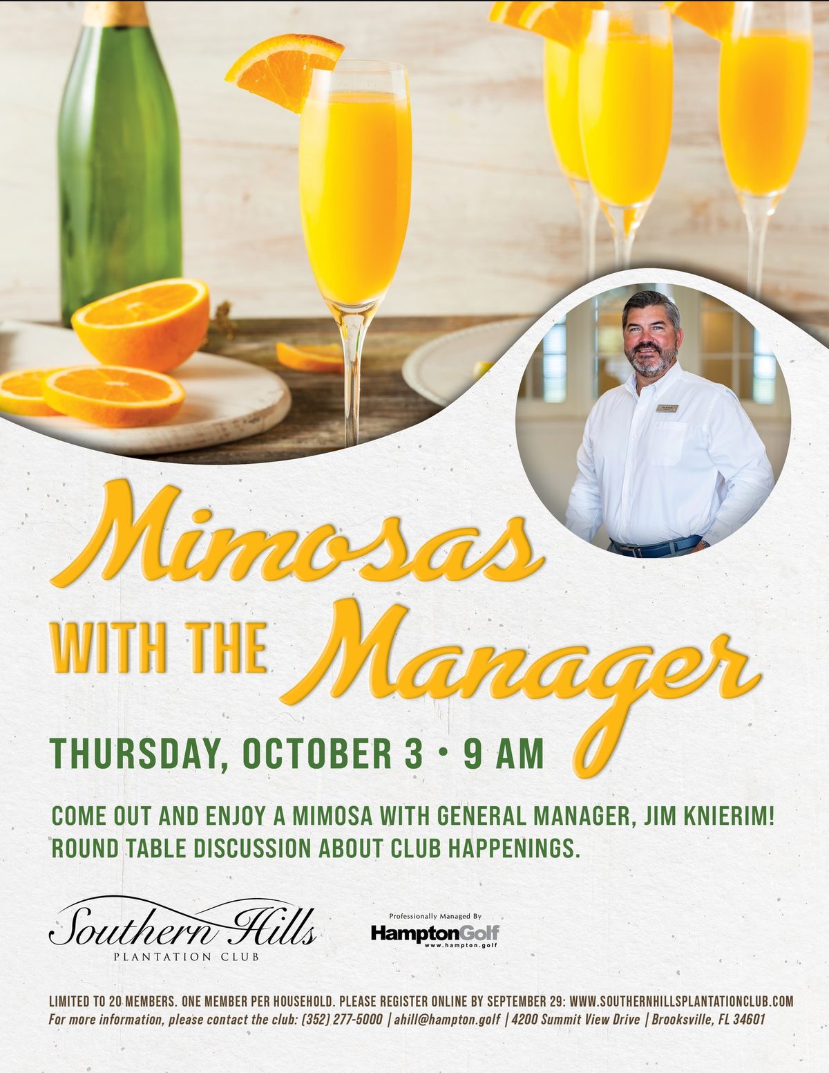 Mimosas with the Manager (Member Event)