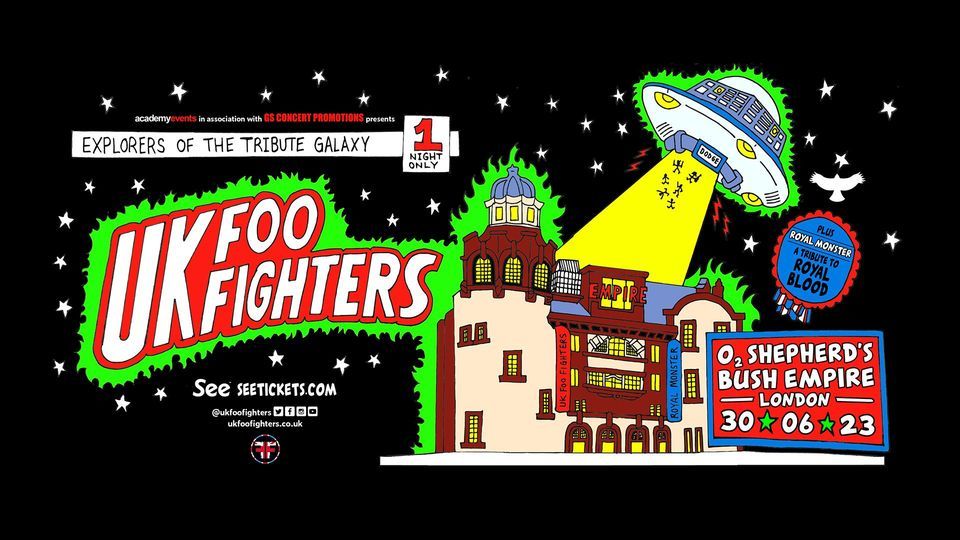 UK Foo Fighters & Royal Monster (Royal Blood Tribute) At O2 Shepherd's Bush Empire, London