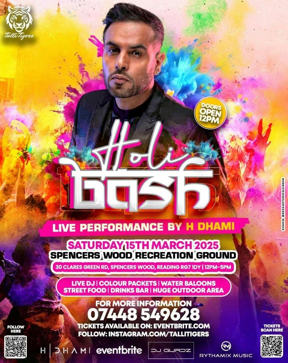 15th Mar - Holi Bash - ft. H Dhami - Street Food - Berkshire