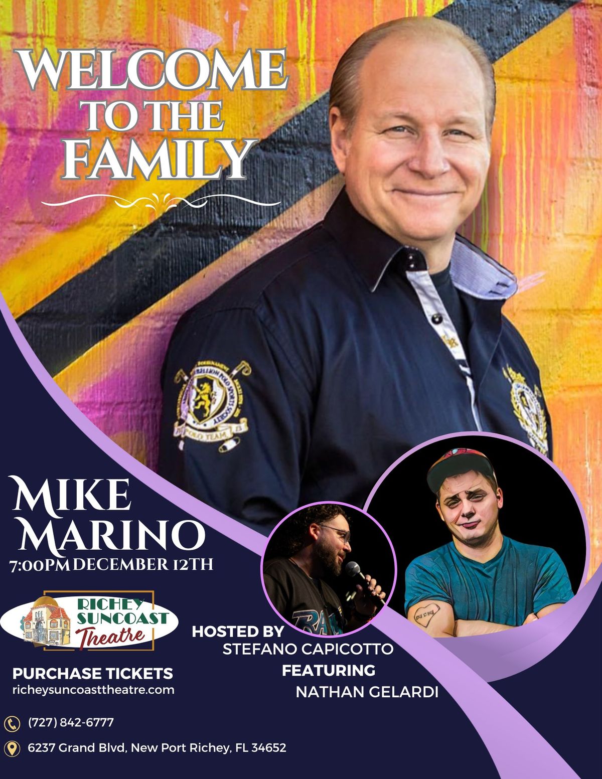 Award-Winning Comedian Mike Marino LIVE @ Richey Suncoast Theatre