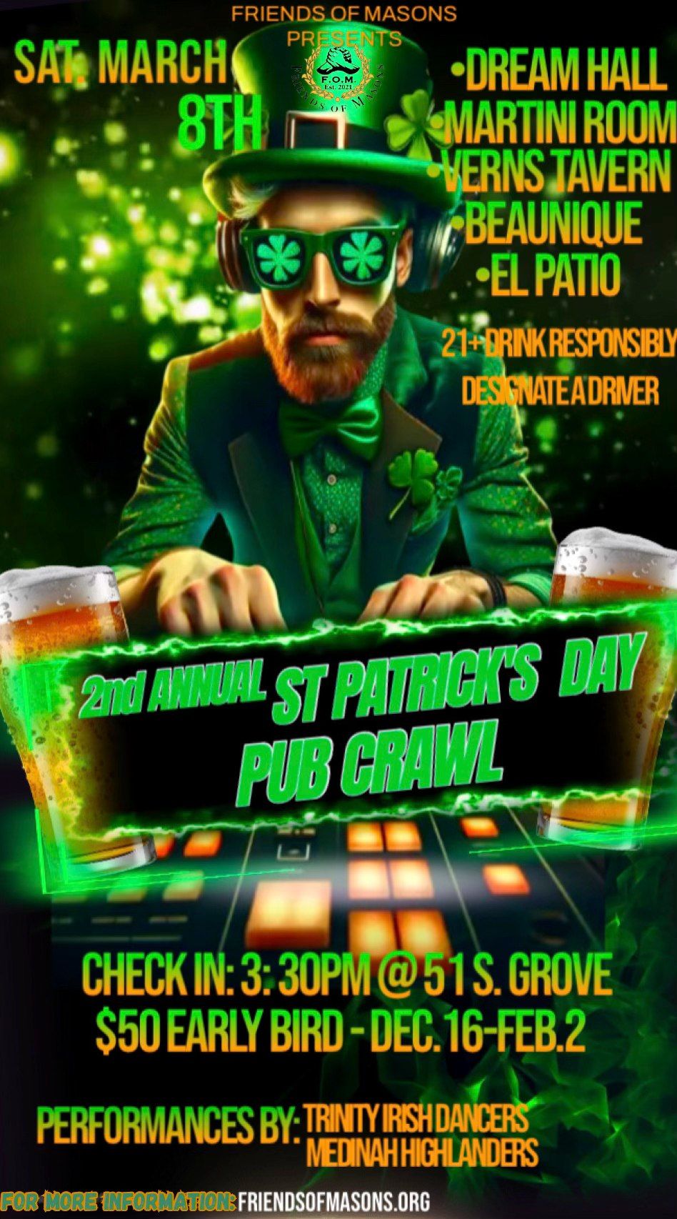 2ND ANNUAL ST. PATRICK'S DAY PUB CRAWL