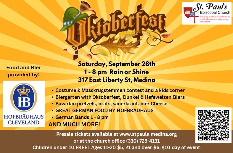 Sept. 28th, Oktoberfest at St. Paul's! 