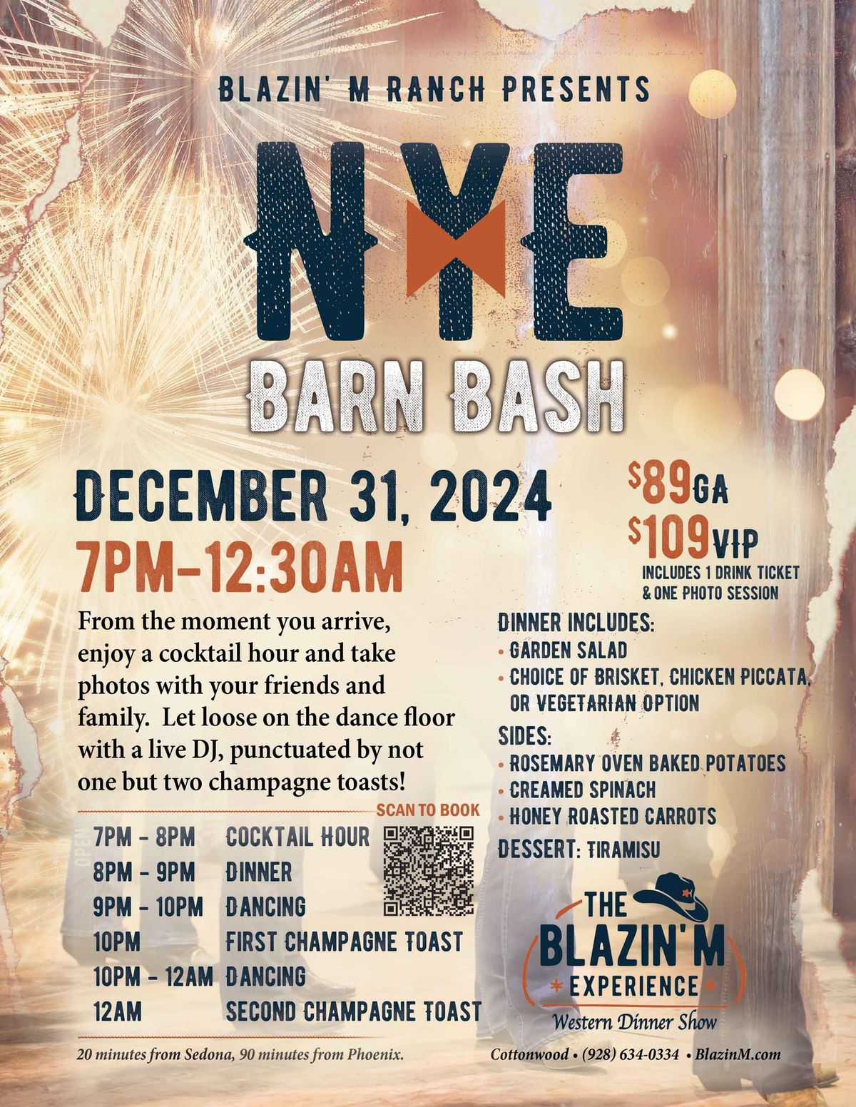 2025 New Year's Eve Barn Bash @ Blazin M Ranch