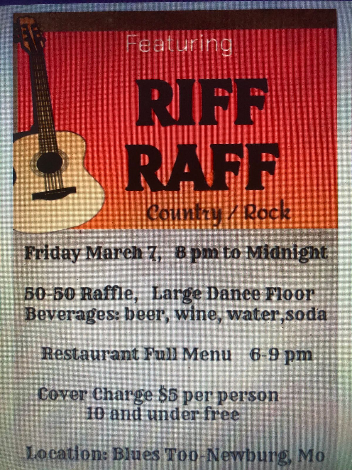 Live Music \/ Riff Raff \/ Country, Rock