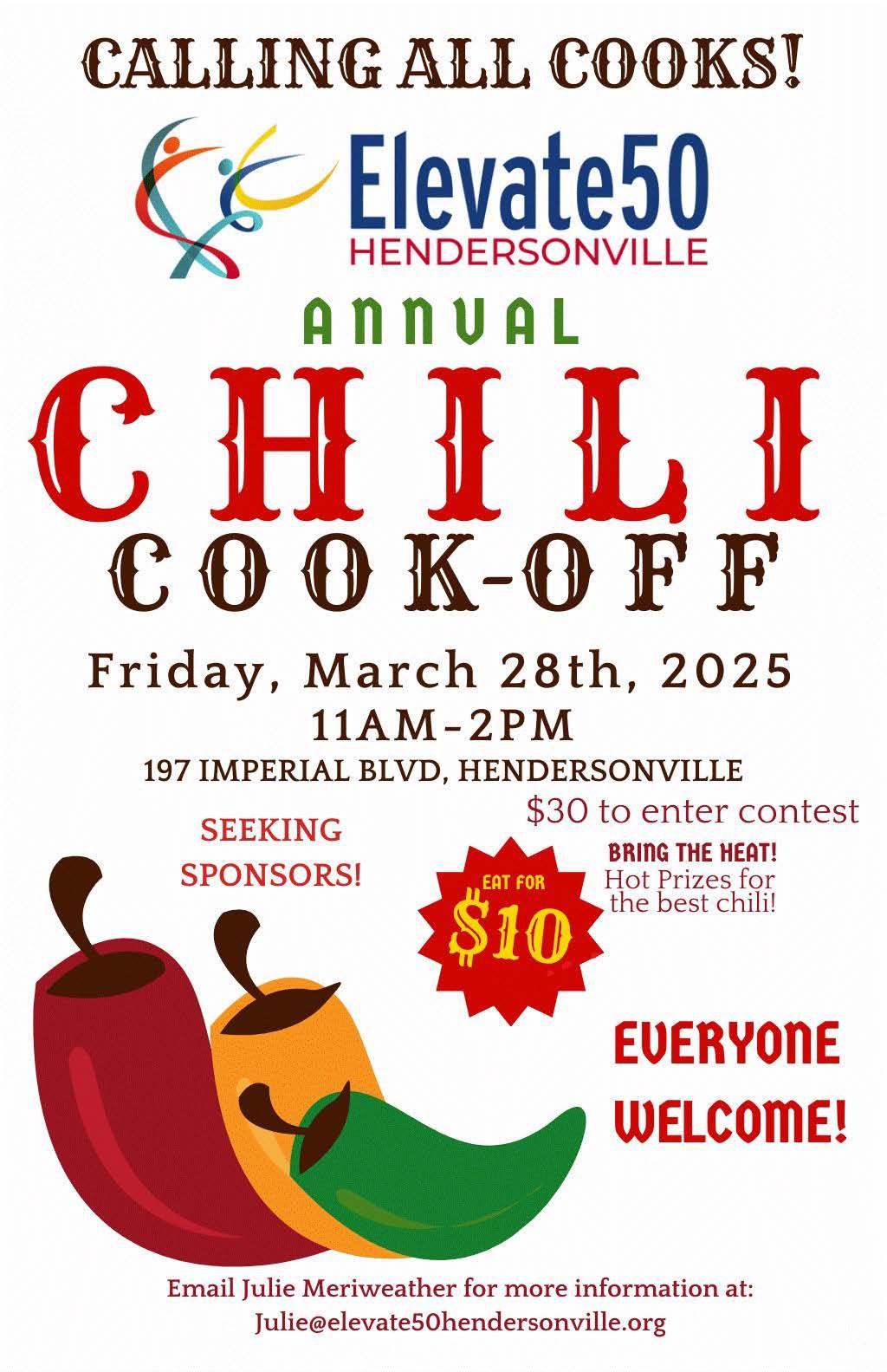 Elevate50 Hendersonville Annual Chili Cook-Off