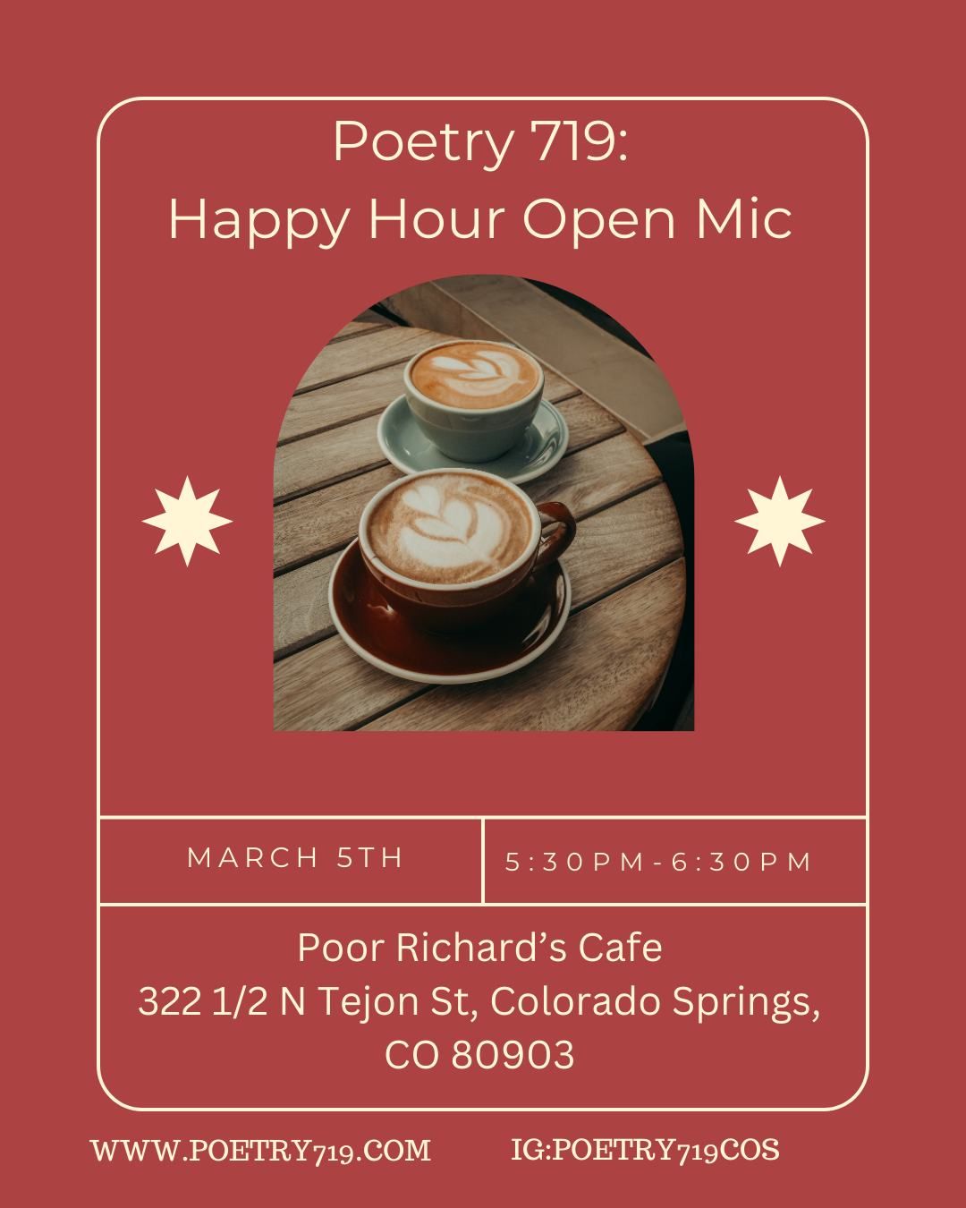 Poetry 719: Happy Hour Open Mic