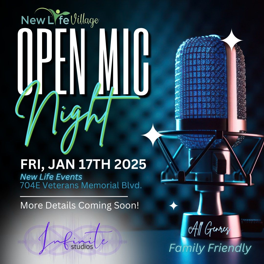 Open Mic Night Benefitting New Life Village