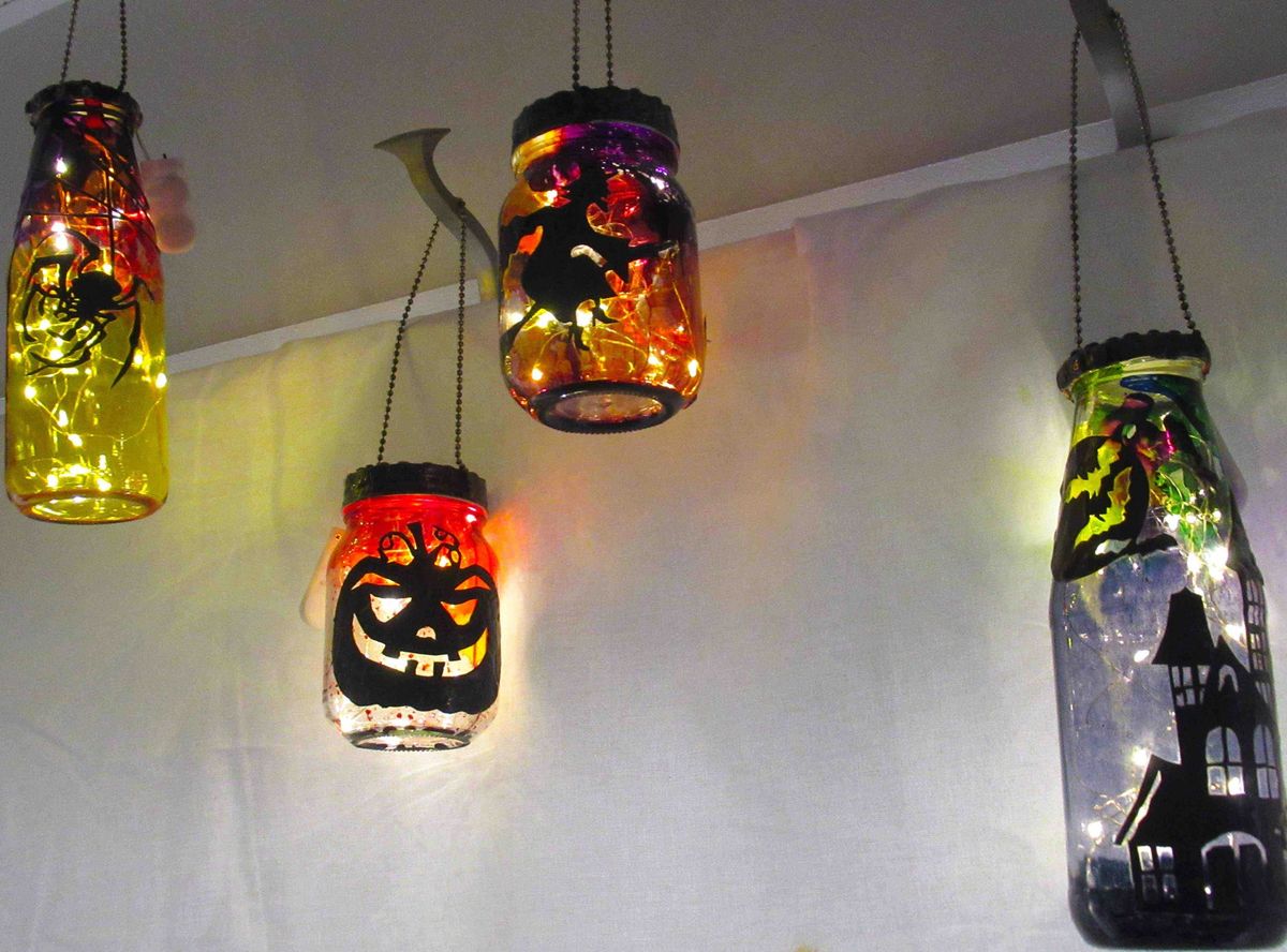 G295 | Soldering technique: Halloween inked lanterns with copper overlay 