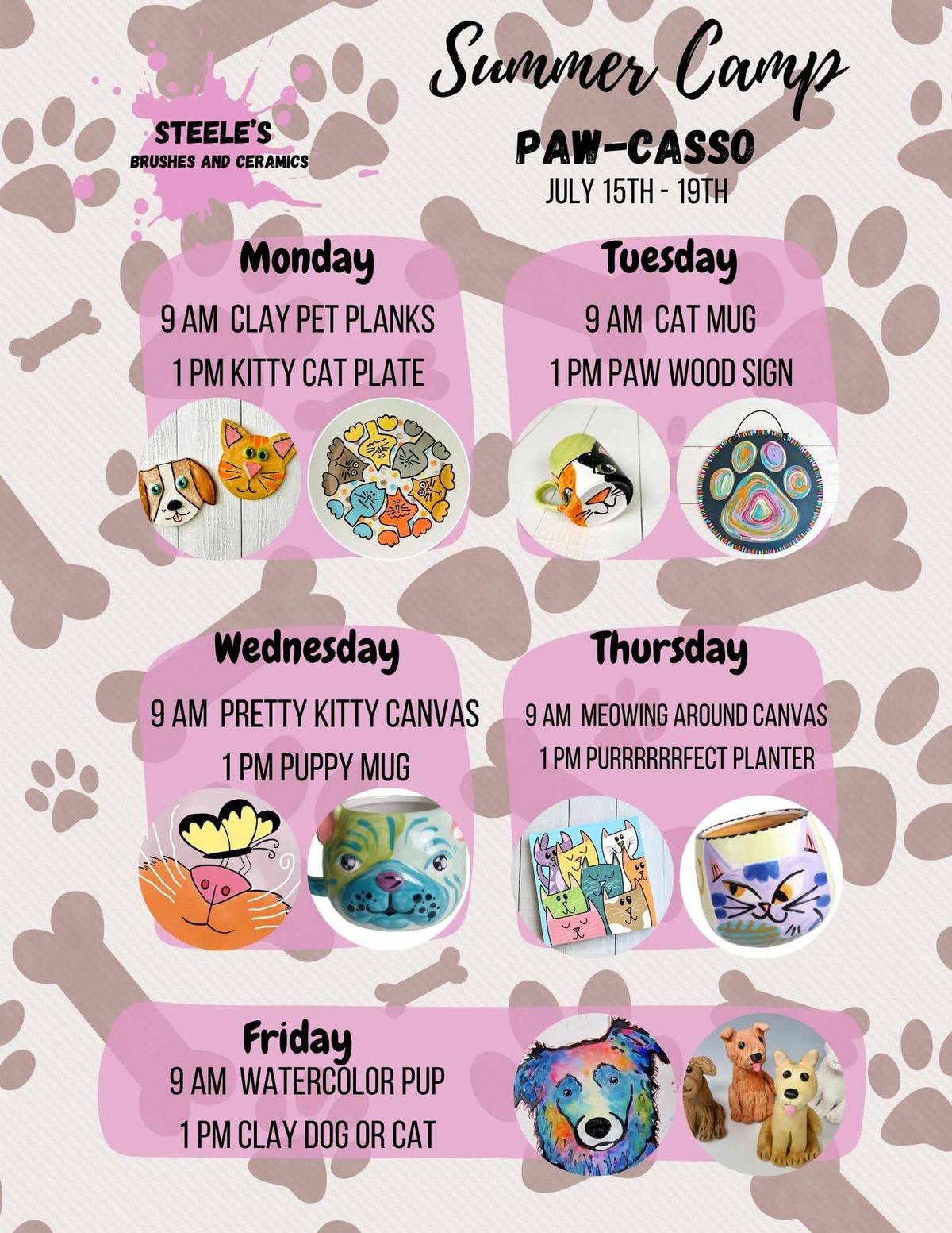 Summer Camp: Paw-Casso July 15th-19th