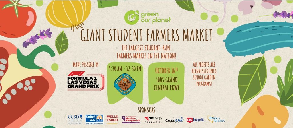 Green Our Planet's Fall 2024 Giant Student Farmers Market