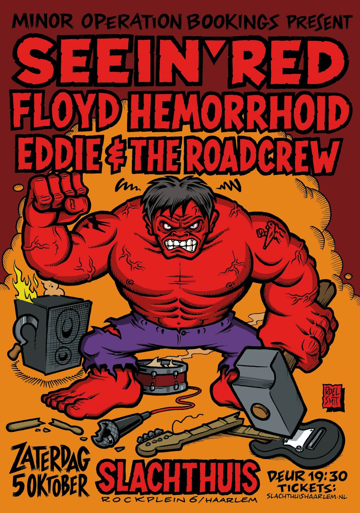 MOB presents SEEIN RED, FLOYD HEMORRHOID & EDDIE AND THE ROADCREW