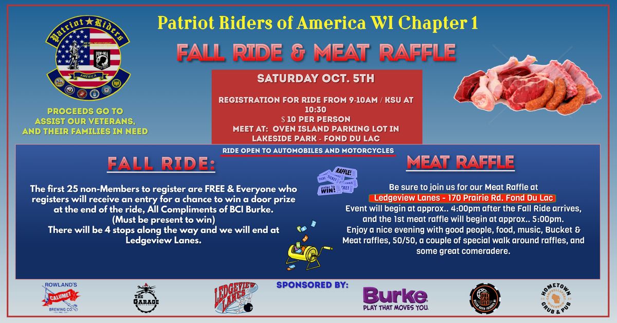 Fall Ride & Meat Raffle - Oven Island & Ledgeview Lanes