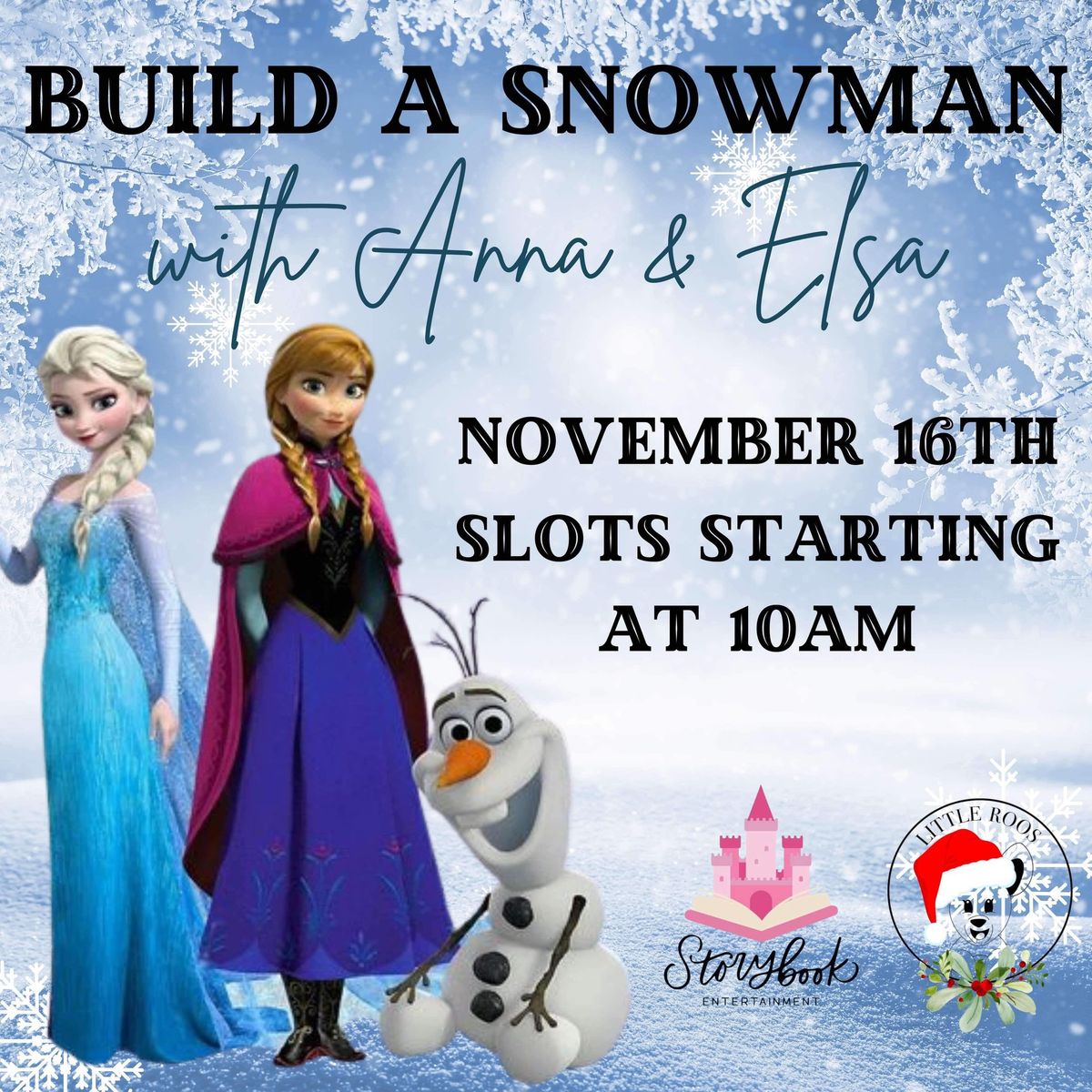 Build a snowman with Anna & Elsa at Little Roos \u2744\ufe0f 