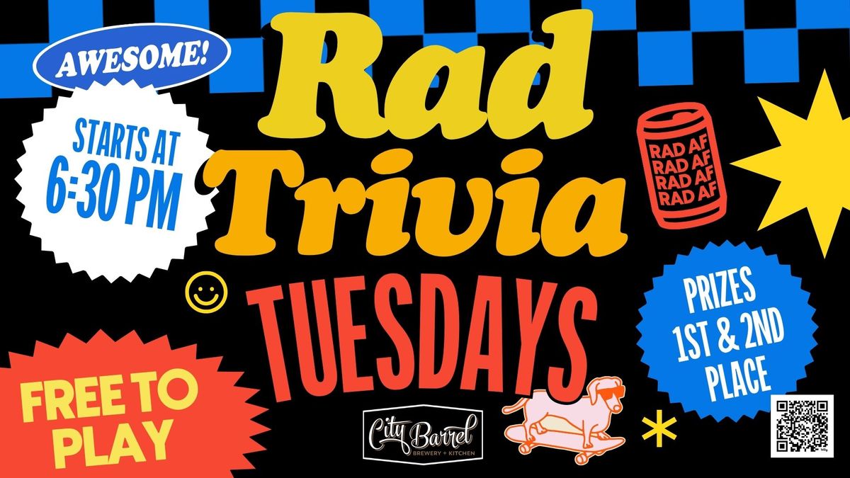 RAD Trivia Tuesdays at City Barrel Brewery