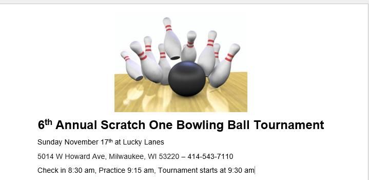 6th Annual Scratch One Ball Tournament!