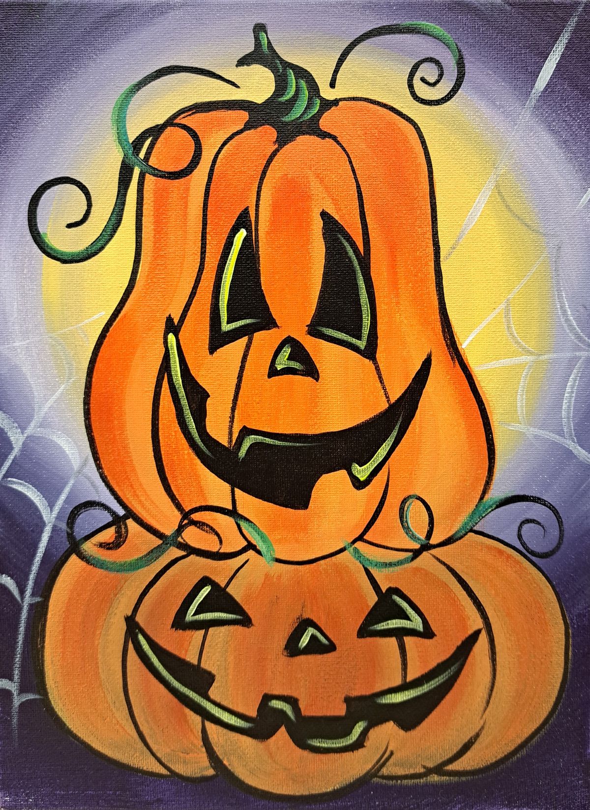 Stacked Jack O Lanterns- Little Artists Paint Party!