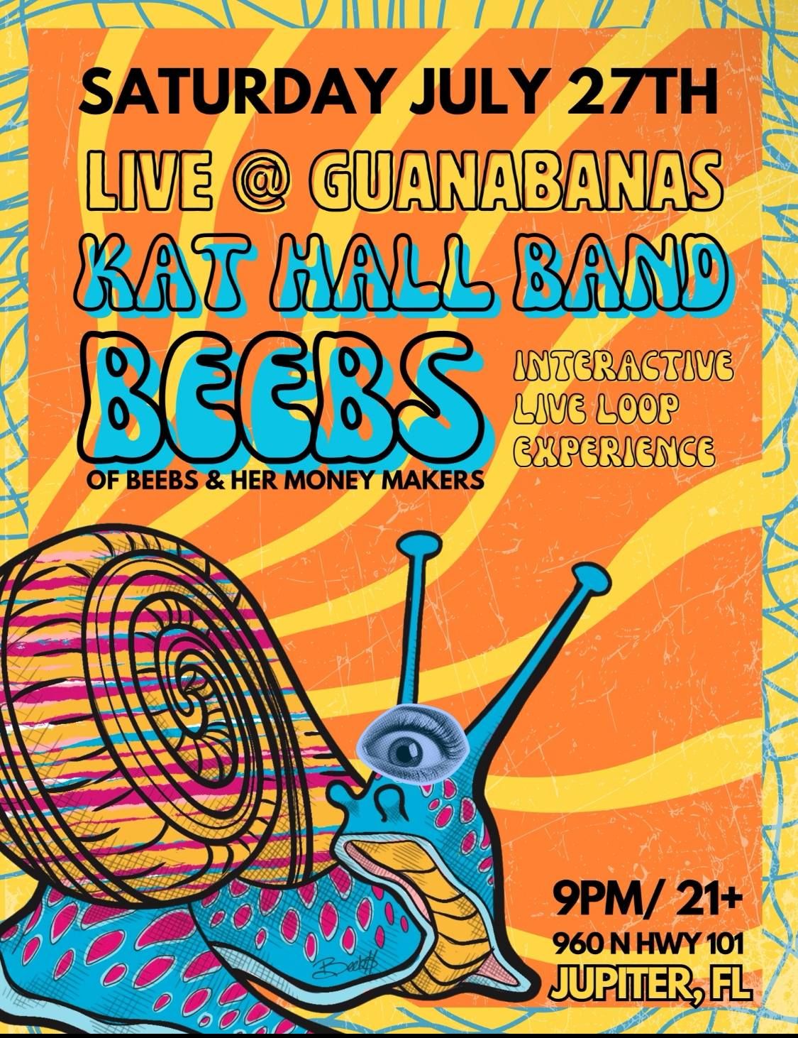 Kat Hall with Beebs live at Guanabanas Jupiter.