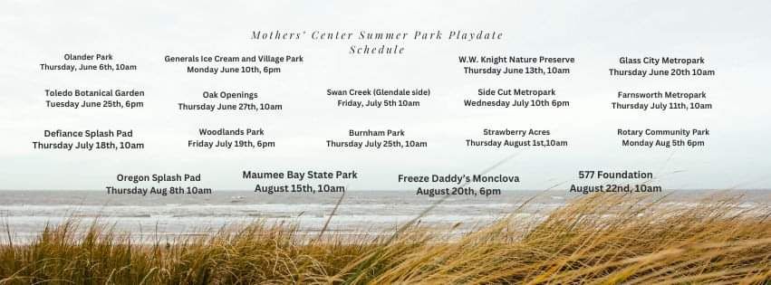 Summer Park Playdate Series: Side Cut Metropark