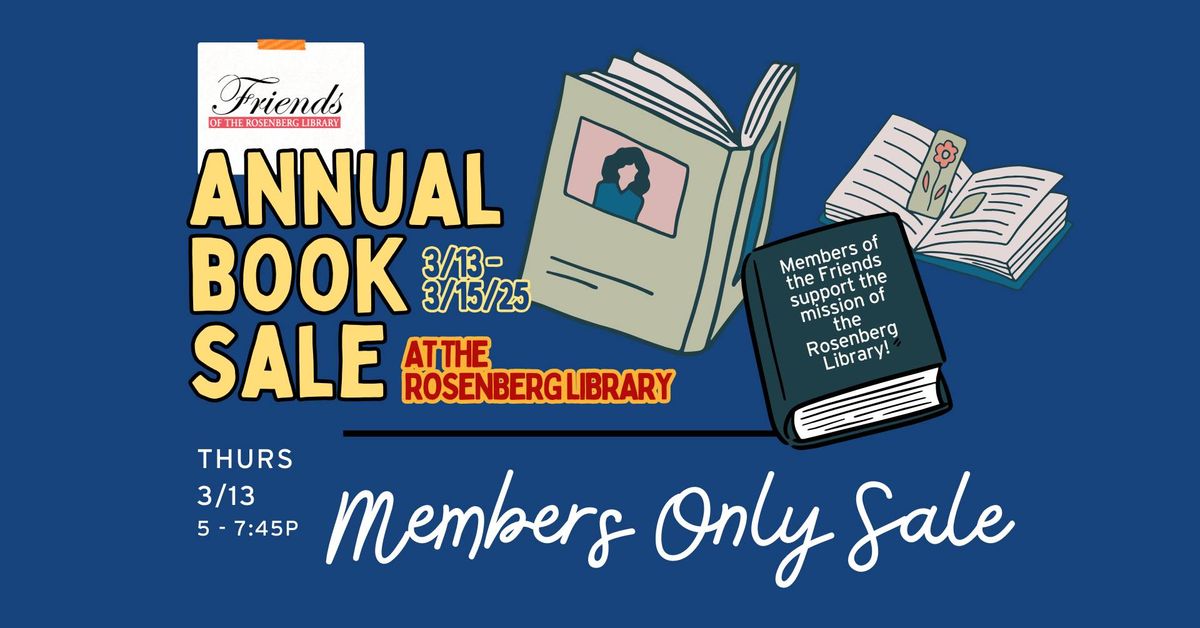 2025 Annual Book Sale - Members Only Sale