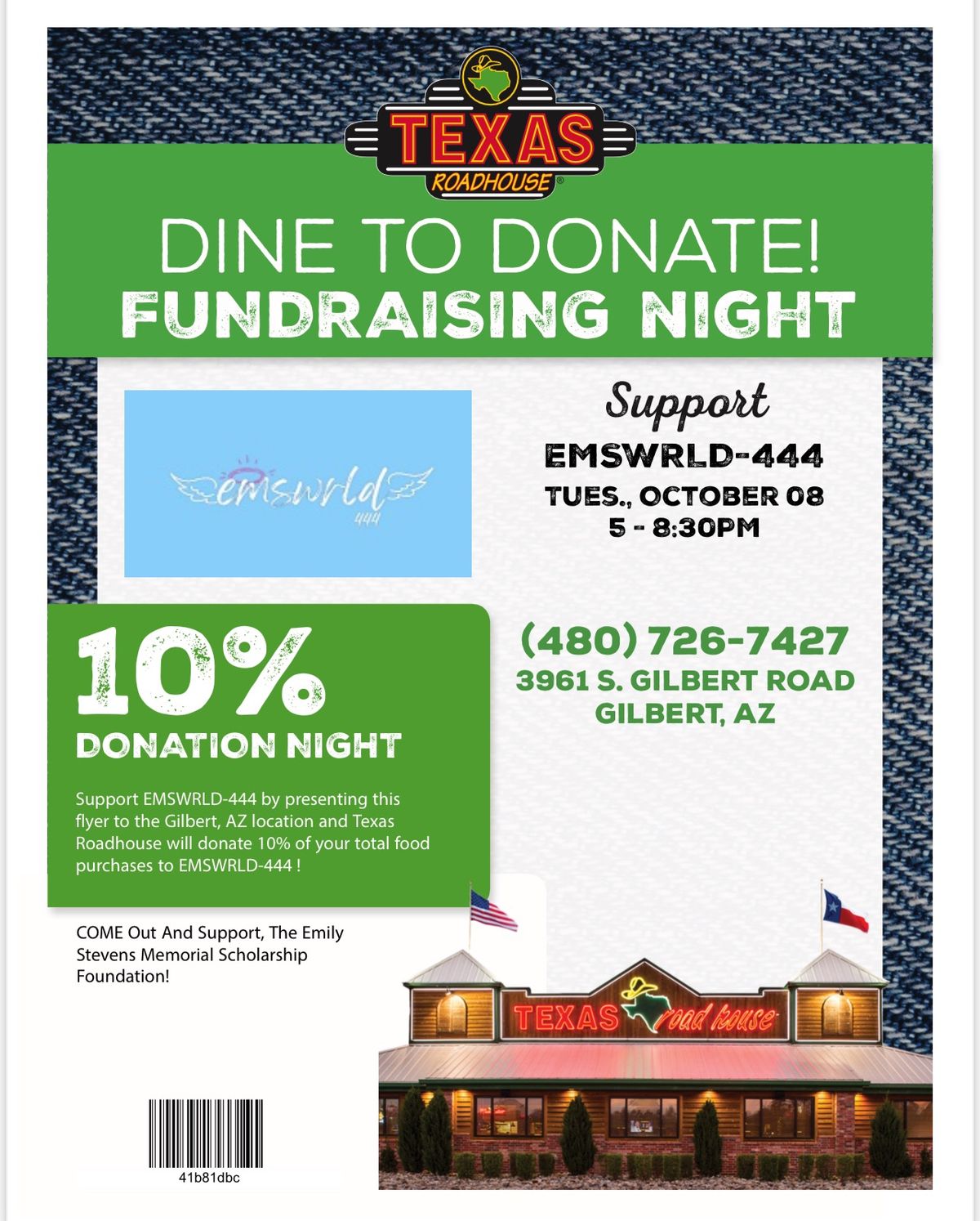 Texas Roadhouse fundraiser