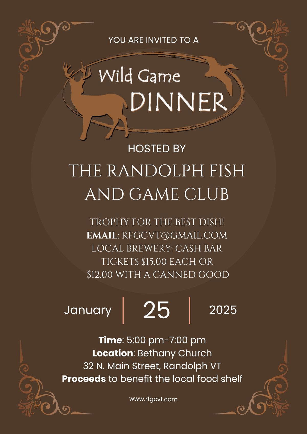 Wild Game Dinner