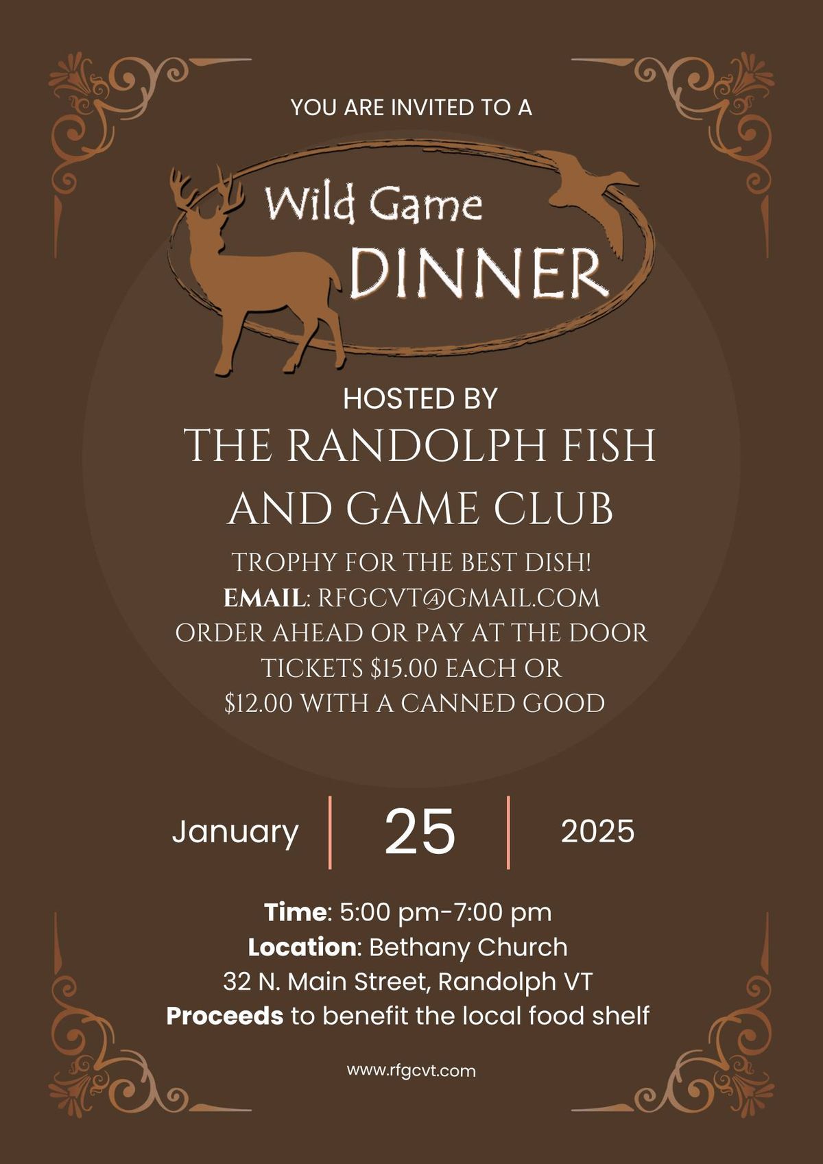 Wild Game Dinner