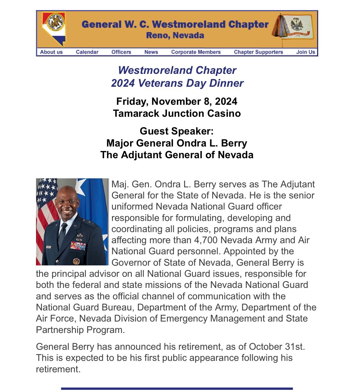 AUSA Veterans Day Dinner 