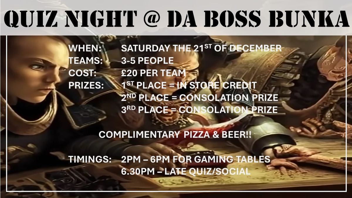 Warhammer Themed Quiz Night