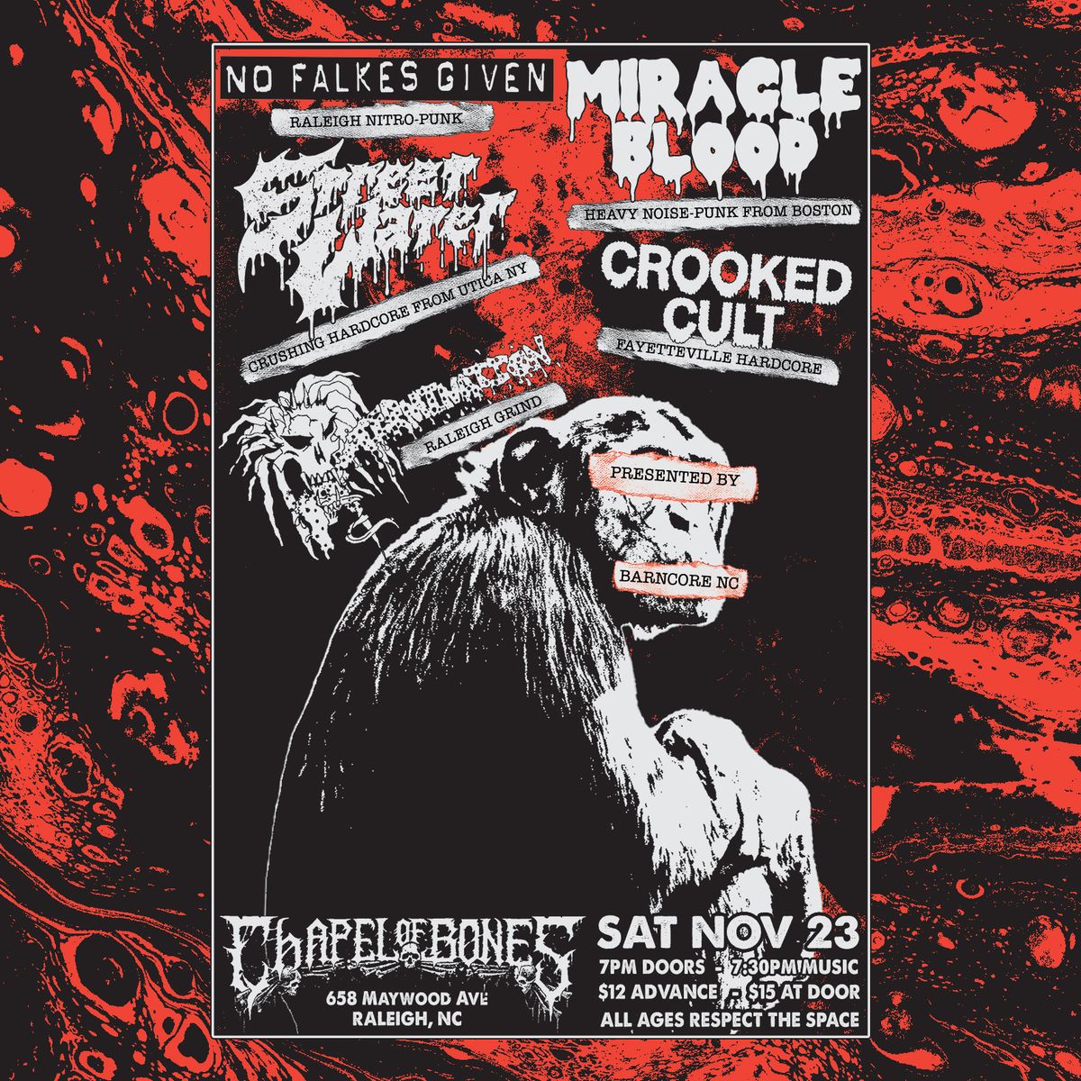 MIracle Blood (MA) \/ Street Water (NY) \/ No Falkes Given \/ Termination \/ Crooked Cult