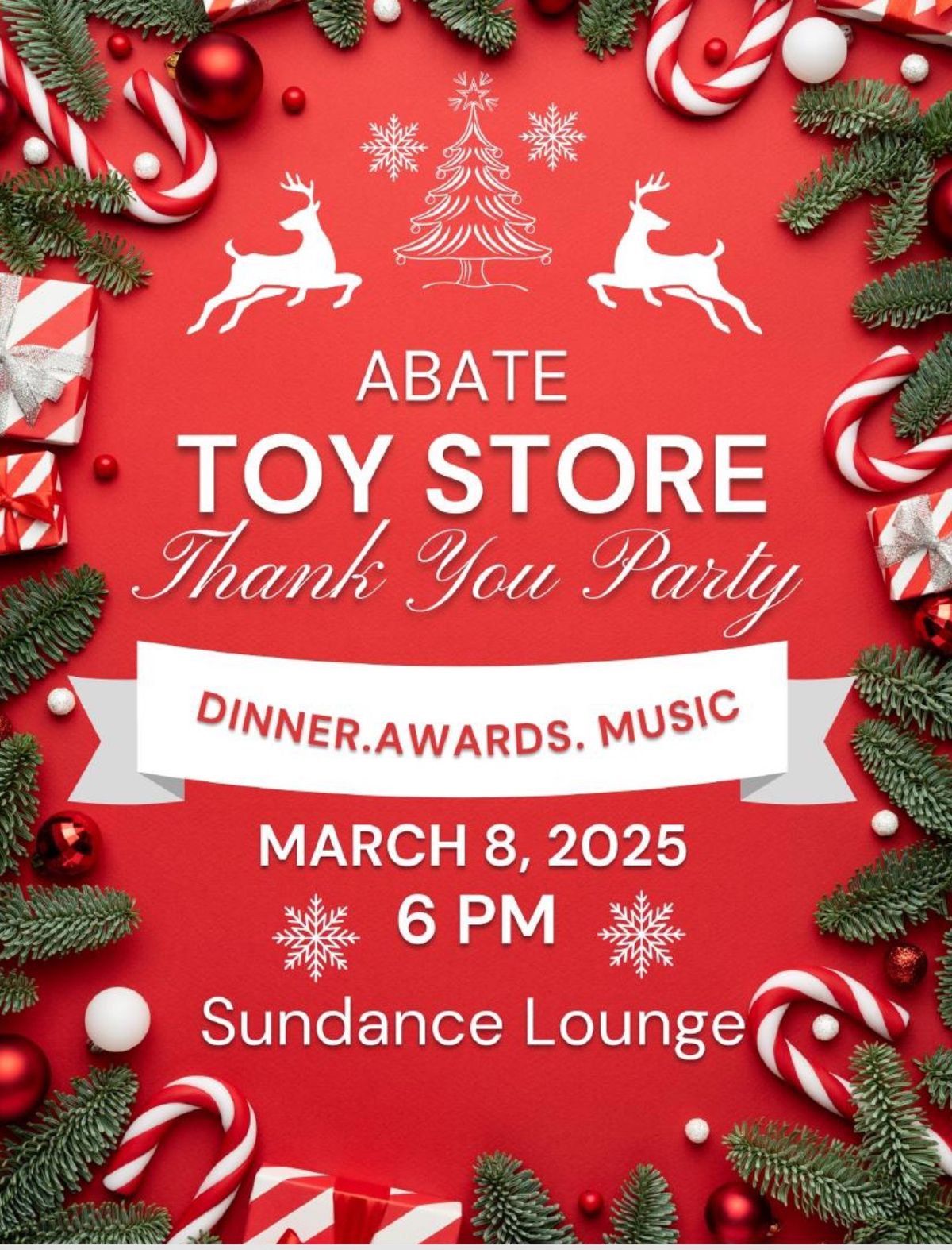 ABATE Toy Store Thank You Party