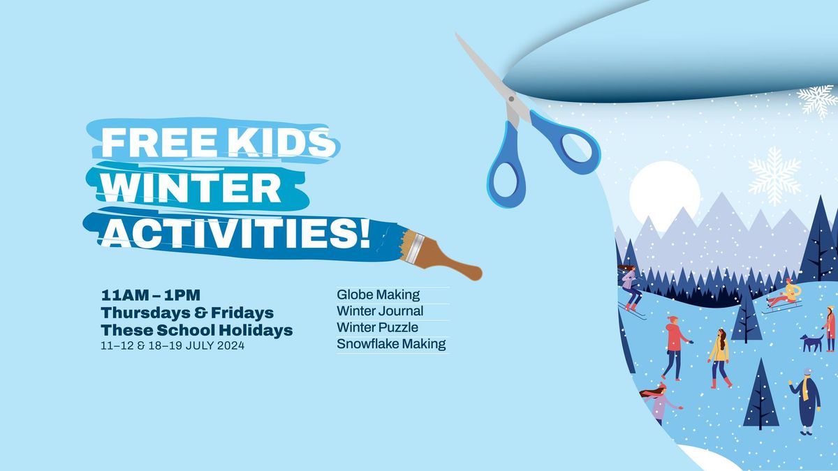 FREE Kids Winter Activities these July school holidays at Brickworks Marketplace