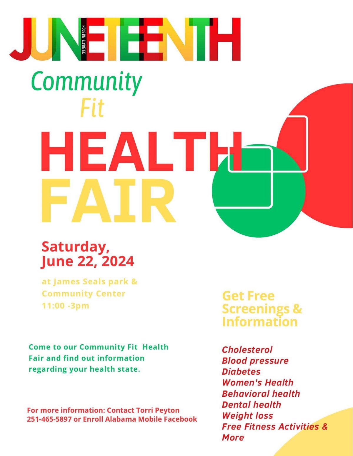 2nd Annual Juneteenth Community Fit Health Fair 
